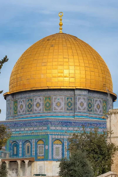 예루살렘의 알-아크사 모스크 또는 돔 오브 더 록, 이스라엘 — 스톡 사진