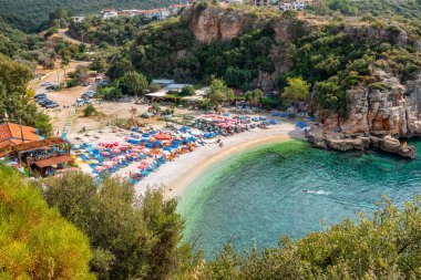 Türkiye 'nin Kas ilindeki Akdeniz plajı