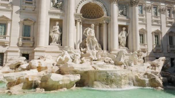 Fontana di Trevi in Rome — Stockvideo
