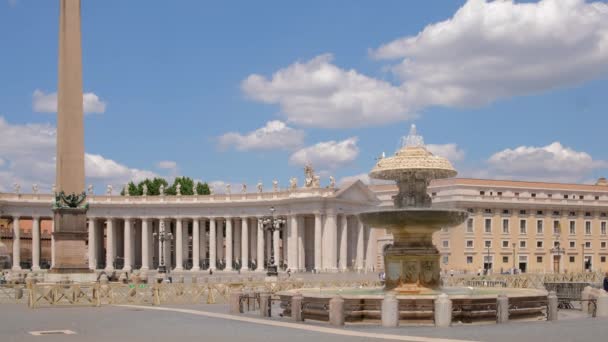 Praça São Pedro vazia no centro da cidade do Vaticano de Roma Itália — Vídeo de Stock