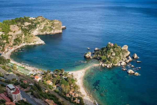 Isola Bella Island κοντά στην Ταορμίνα, Σικελία, Ιταλία. — Φωτογραφία Αρχείου