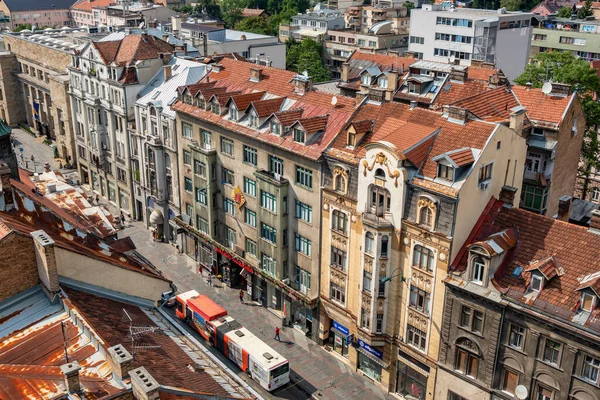 Yaz aylarında Saraybosna şehir merkezinin Panorama manzarası, BH — Stok fotoğraf