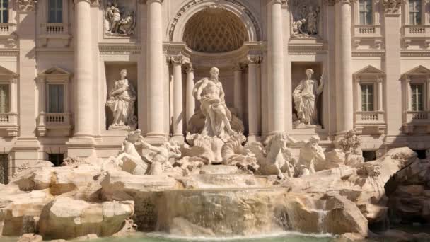 Fontana di Trevi in Rome — Stock Video
