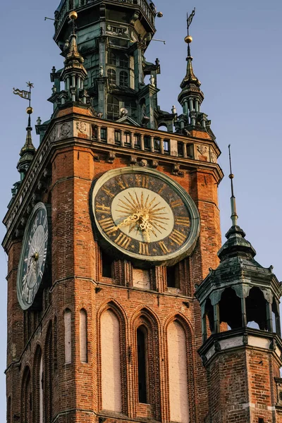 Tower of Gdansk city hall, Poland — Stock Photo, Image