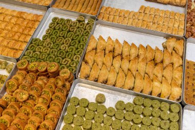 Geleneksel Türk tatlısı Baklava yakın plan