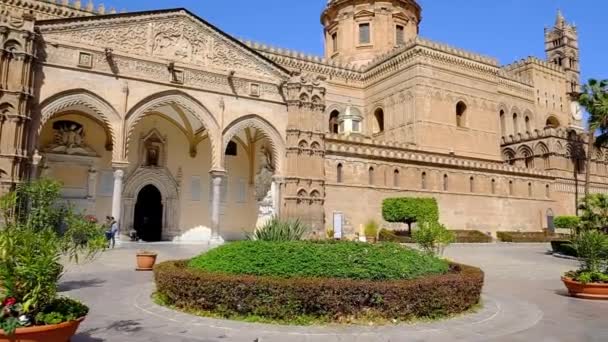 Catedral de Palermo Duomo di Palermo em Palermo, Sicília, Itália — Vídeo de Stock