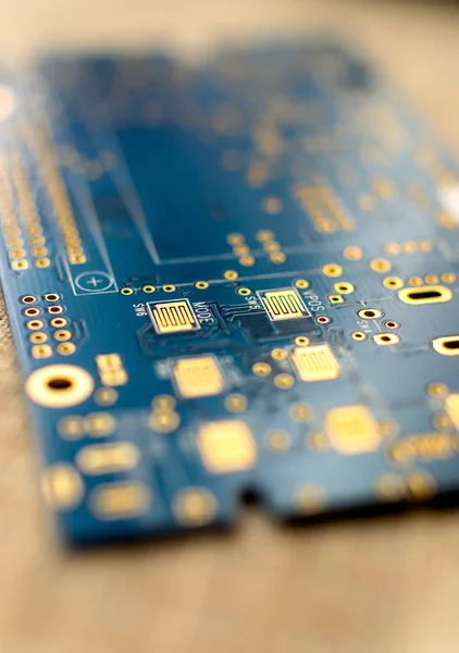 Circuitboard ellenállásos mikrochippel és SMD elektromos alkat — Stock Fotó