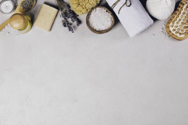 Spa kavramı. En iyi görünüm güzel Spa Ürünleri. 