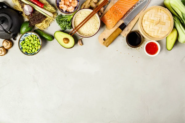 Fondo de comida asiática — Foto de Stock