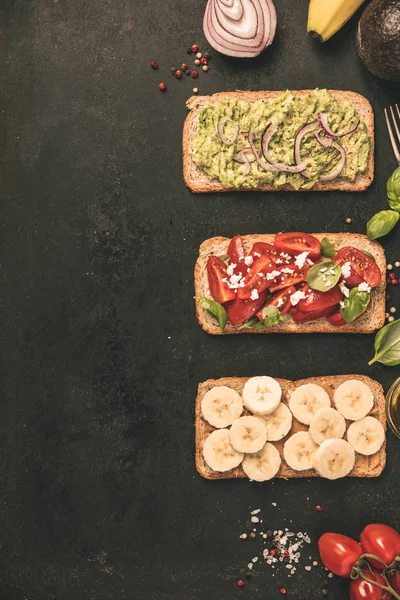 Здорові бутерброди, простір для тексту — стокове фото