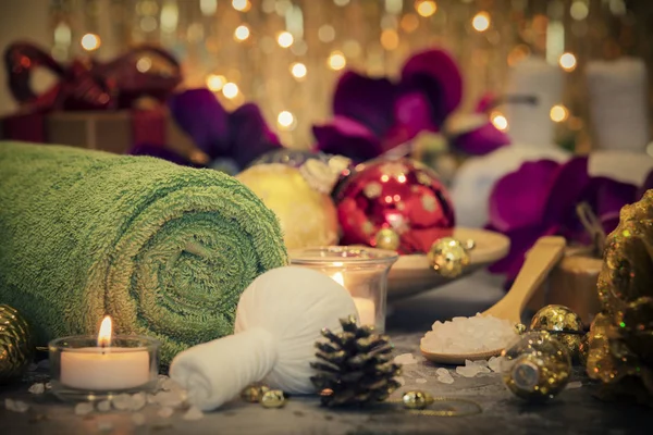 Vánoční wellness složení — Stock fotografie