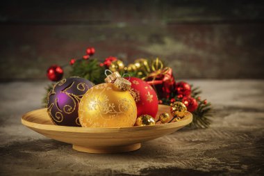 Noel dekorasyonu ile Spa kompozisyon