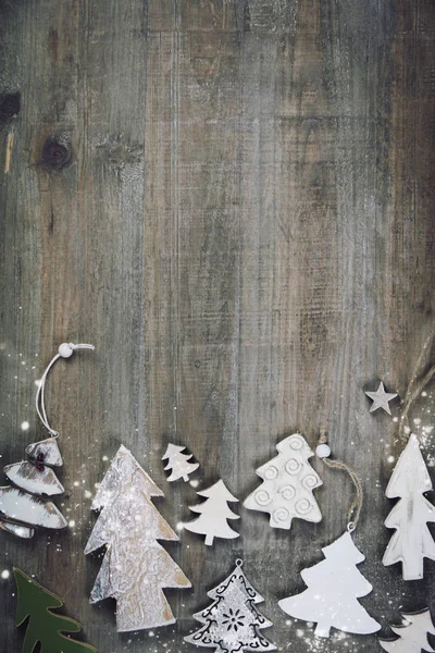 Fondo rústico de madera para Navidad con espacio para copiar — Foto de Stock