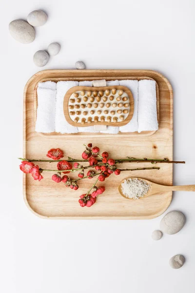 Accesorios de spa. Concepto de estilo de vida saludable. Belleza, cuidado de la piel — Foto de Stock