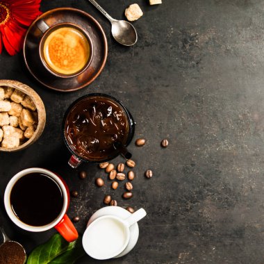 Sınır çeşitli kahve, düz yatıyordu, en iyi görünümü