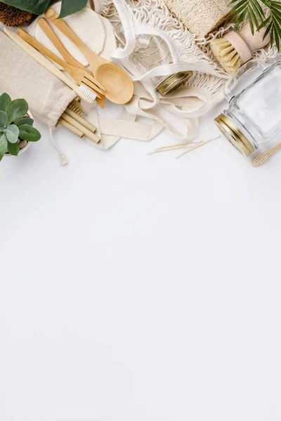 Zero waste, Recycling, Sustainable lifestyle concept, flat lay — Stock Photo, Image