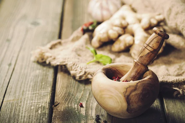 Fondo de cocina. Cálido y cómodo concepto de otoño . — Foto de Stock