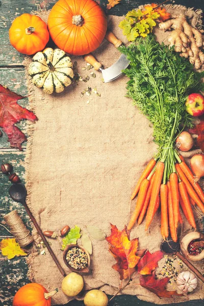 Sfondo cucina cibo sano, vista dall'alto, spazio copia — Foto Stock