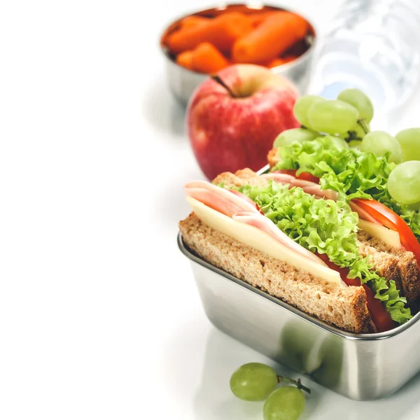 Lunch box with food ready to go — Stock Photo, Image