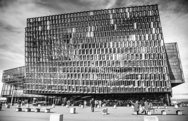 Reykjavík Island Srpna 2017 Harpa Koncertní Sál Konferenční Centrum Reykjavíku — Stock fotografie