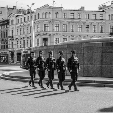 Riga, Letonya - 27 Ağustos 2017: Riga şeref kıtası. Riga, Letonya - 27 Ağustos.