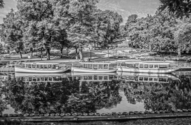 Güzel sonbahar park Riga.