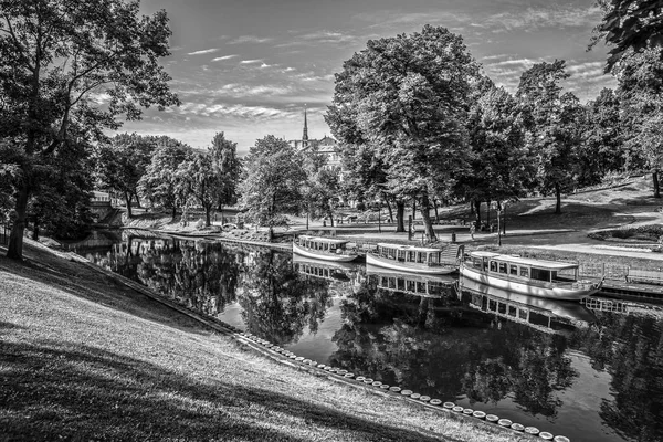 Beautiful Autumn Park Riga — Stock Photo, Image