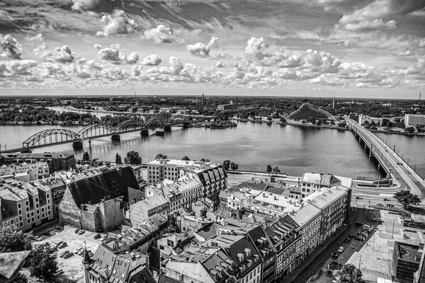 Староевропейский город Рига вид сверху
.