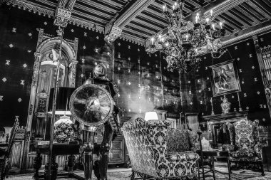 Utrecht, Hollanda - 27 Mayıs 2017: Lüks iç kale de Haar. Bu Rothschild ailesinin üyeleri için Hollandalı Neo-Gotik Kuipers efendi tarafından yaptırılmıştır. Utrcht, Hollanda - 27 Mayıs.