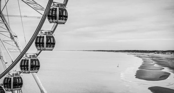 Scheveningen Pier Haag Svart Vitt Foto — Stockfoto