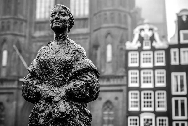 Amsterdam Nederländerna Januari 2017 Berömda Skulpturer Amsterdam City Centre Närbild — Stockfoto