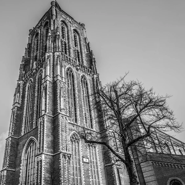 Binnenstad Netherlands December 2016 General Landscape Views Traditional Dutch Church — Stock Photo, Image