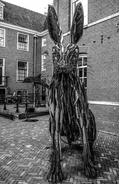 Amsterdam Nederland Januari 2017 Beroemde Sculpturen Van Centrum Van Stad — Stockfoto