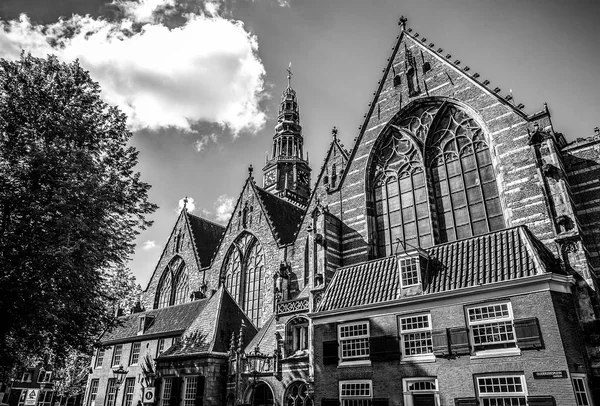 Amsterdam Países Bajos Agosto 2016 Edificios Famosos Del Centro Ámsterdam — Foto de Stock