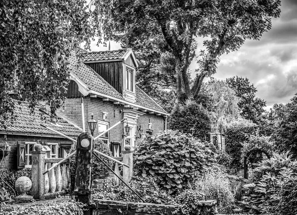 Zaandam Países Baixos Agosto 2016 Edifícios Residenciais Tradicionais Holandeses Close — Fotografia de Stock