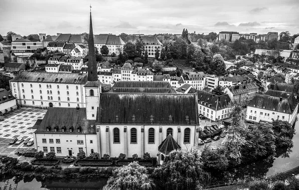 Luxembourg Luxembourg Октября 2015 Года Архитектура Зданий Люксембурге Черно Белая — стоковое фото