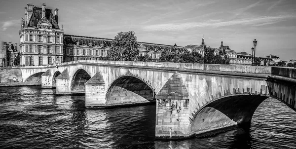 Традиційну Архітектуру Будинків Парижа Чорно Біла Фотографія — стокове фото