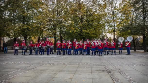Praga República Checa Octubre 2018 Actuación Orquesta Infantil Nacional Parque — Vídeos de Stock