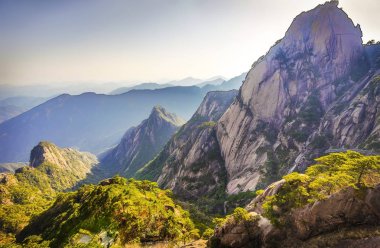 Yellow Mountains Huangshan, Anhui Province in China. clipart