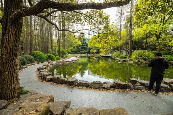 Parque Jardín Tradicional Ciudad China — Foto de Stock