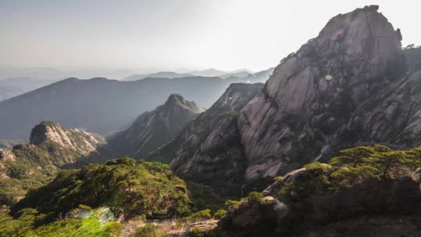 Yellow Mountains Huangshan Província Anhui China Lapso Tempo — Vídeo de Stock