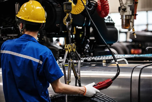 Werknemers Machinefabriek China — Stockfoto