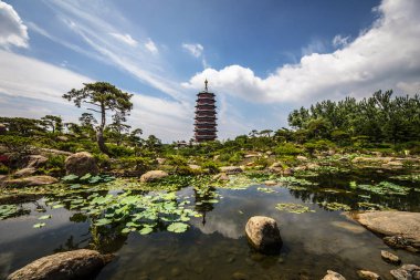 Geleneksel Çin şehri Bahçe Parkı.
