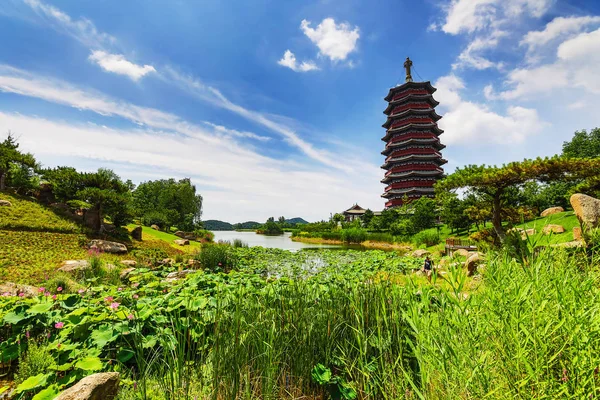 Traditional Chinese City Garden Park.