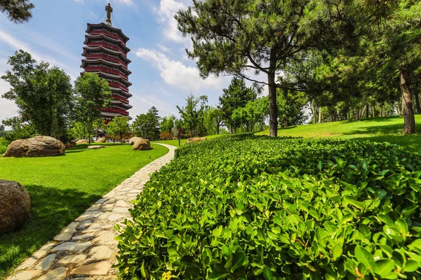 Traditioneller Chinesischer Stadtgarten — Stockfoto