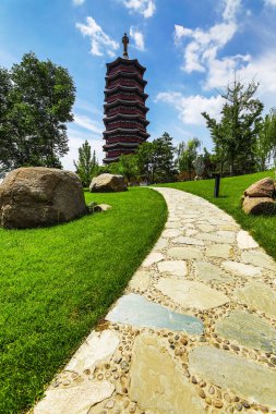 Geleneksel Çin şehri Bahçe Parkı.