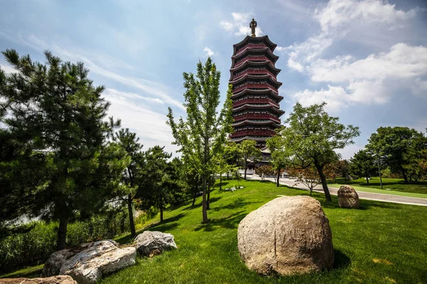 Geleneksel Çin şehri Bahçe Parkı.