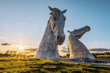 Falkirk, Iskoçya-30 Mayıs: Kelpies: Iskoçya 'nın 100 ft at-Head heykeller. 