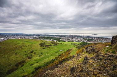 Edinburgh, Iskoçya tepeler grubunun Arthur 's Seat Peak.