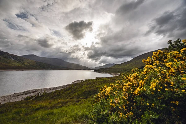Όμορφο Γραφικό Τοπίο Της Σκωτίας Φύση Όμορφο Βράδυ Συννεφιασμένο Ουρανό — Φωτογραφία Αρχείου